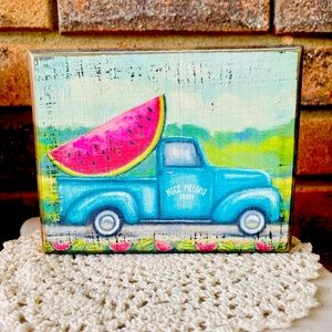 *Watermelon Nice Melons Farm Block Sign